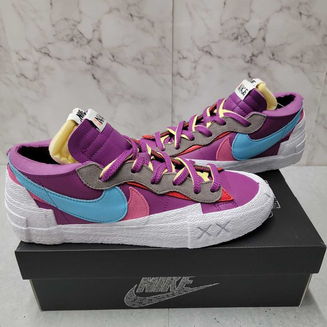 28cm KAWS × sacai × Nike Blazer Low Purple Dusk　カウズ サカイ　ナイキ ブレザー ロー DM7901-500 新品 未使用品 