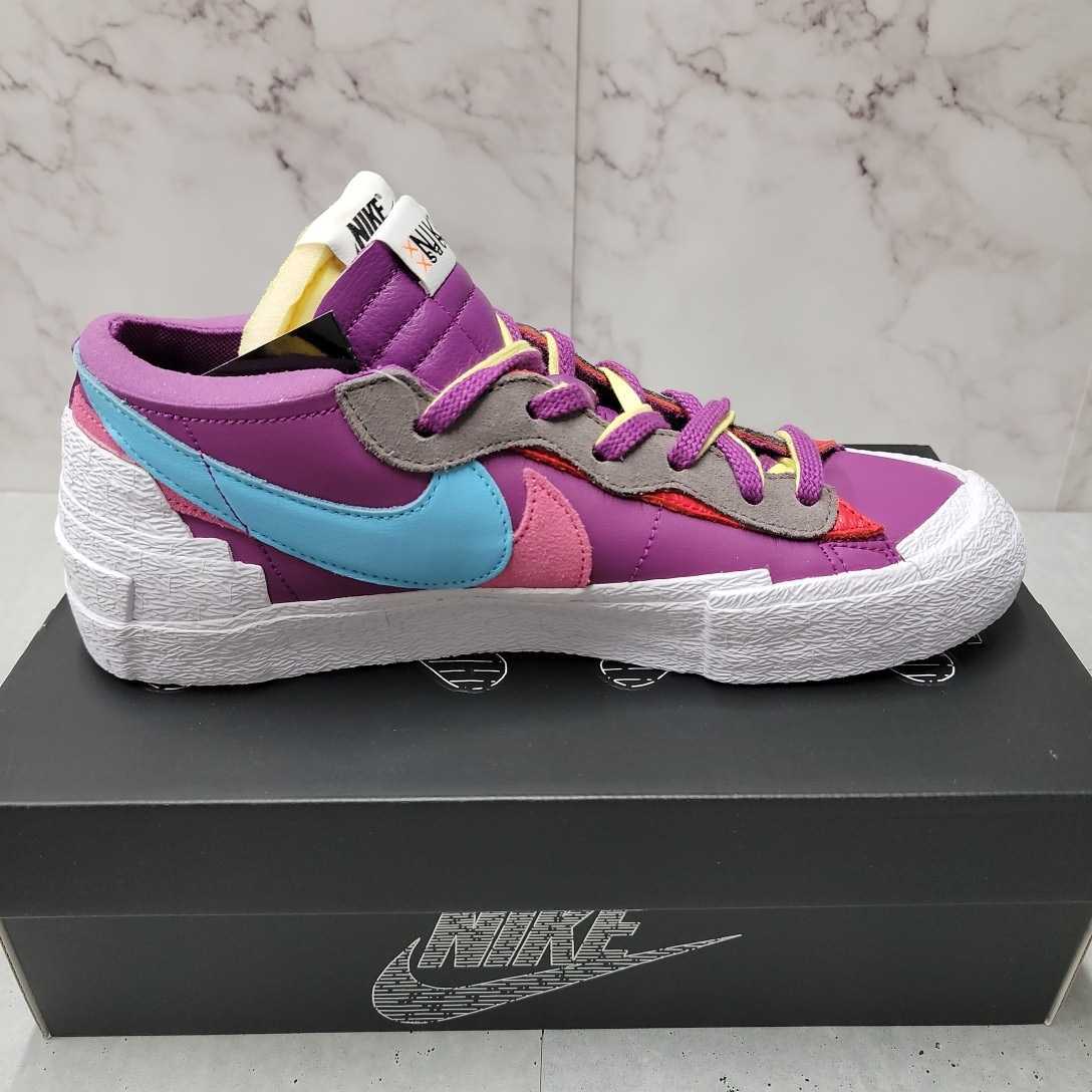 28cm KAWS × sacai × Nike Blazer Low Purple Dusk　カウズ サカイ　ナイキ ブレザー ロー DM7901-500 新品 未使用品 