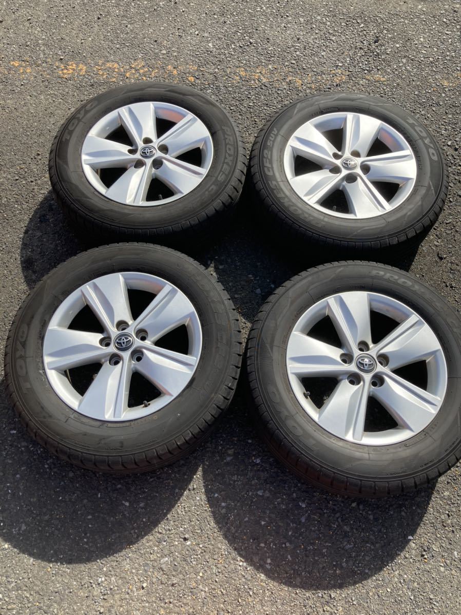 2020年タイヤ 8部山 225/65/17 トヨタ 60ハリアー 純正アルミホイール