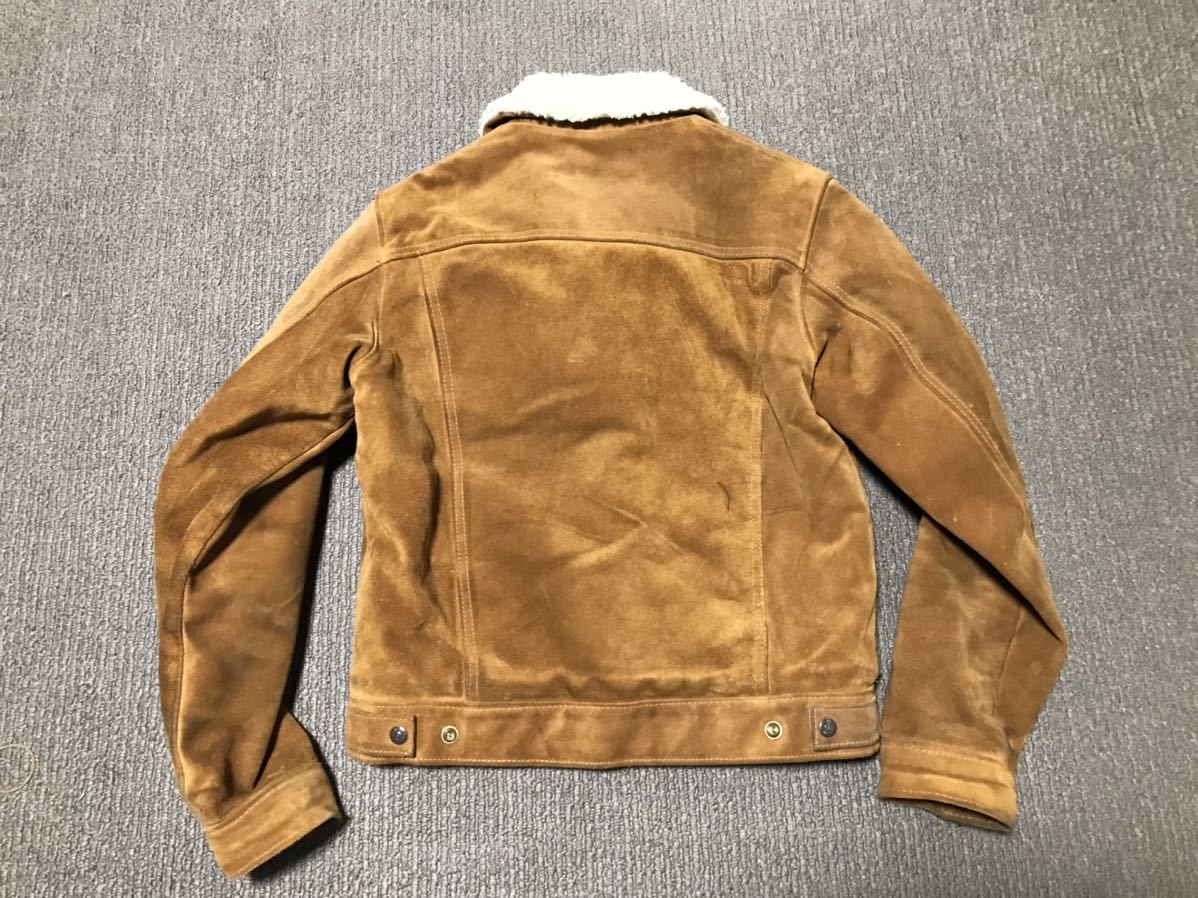usa製 schott ショット ボアジャケット 38 スウェード レザー