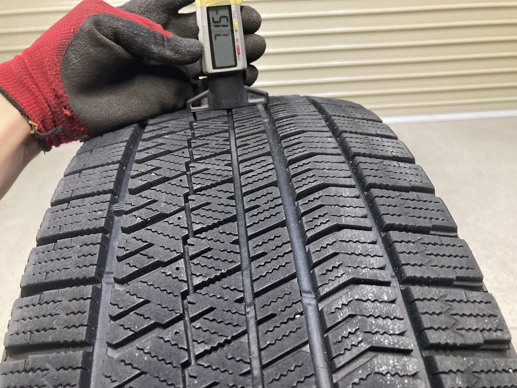 バリ溝 '19年製 BRIDGESTONE BLIZZAK VRX2 225/55R18 4本セット ブリヂストン ブリザック (YG1123)_画像7