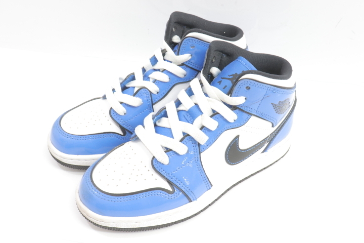 NIKE スニーカー 23cm AIR JORDAN 1 MID SE GS SIGNAL BLUE/NIKE/23cm