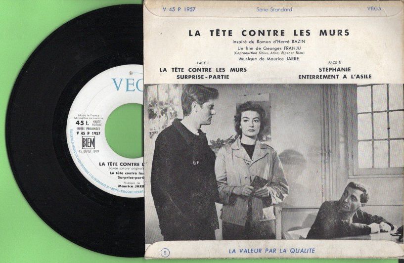 0( =^・_・^)=〇☆仏盤オリジナルEP★壁にぶつかる頭★モーリス・ジャール★La Tete Contre les Murs★Maurice Jarre★Vega V 45 P 1957☆_画像2