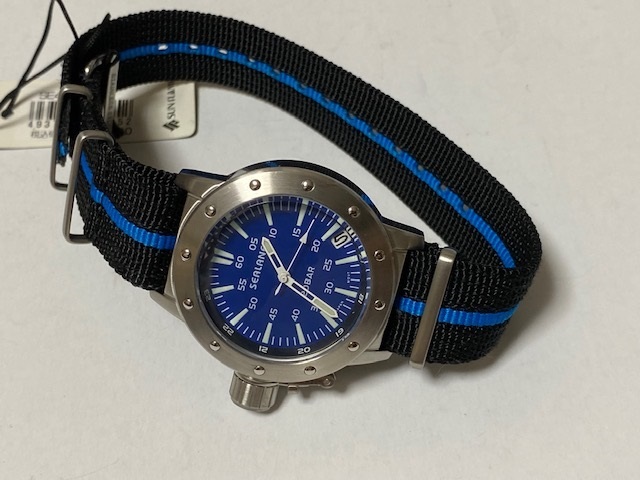 シーレーン SEALANE 腕時計 SE42-NYBL ナイロンストラップ ベルト 展示未使用品 電池交換済の画像4