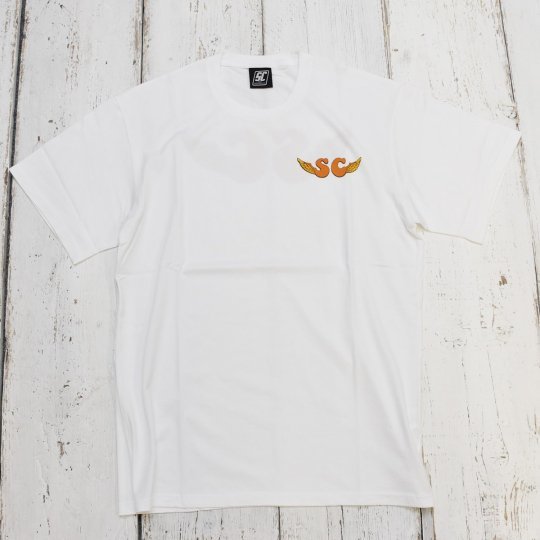 初期 SC-SubCulture-/SCロゴ T-SHIRT(WHITE) サブカルチャー サイズ1 サーフ バイク 白Tシャツ 西海岸ファッション