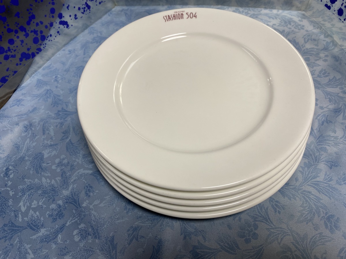 967【Noritake ノリタケ オーダー皿 ホワイト 白 無地】在庫多数 高級レストランの食器5枚 美品 ディナープレイト皿業務用_画像1