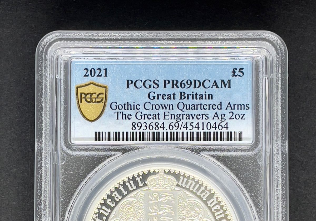 2021年 ロイヤルミント ゴシック クラウン 銀貨 PCGS エリザベス女王 5ポンド 2オンス イギリス ゴチック NGC