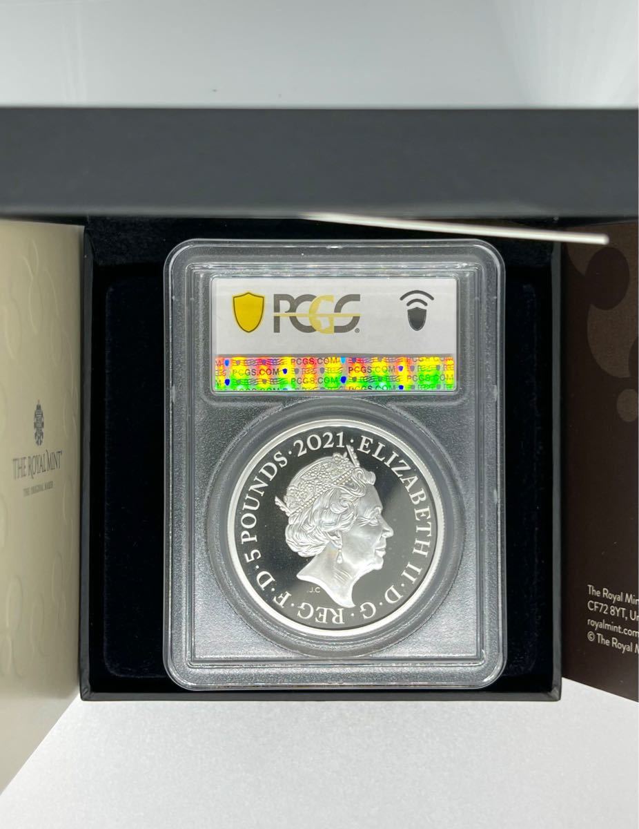 2021年 ロイヤルミント ゴシック クラウン 銀貨 PCGS エリザベス女王 5ポンド 2オンス イギリス ゴチック NGC