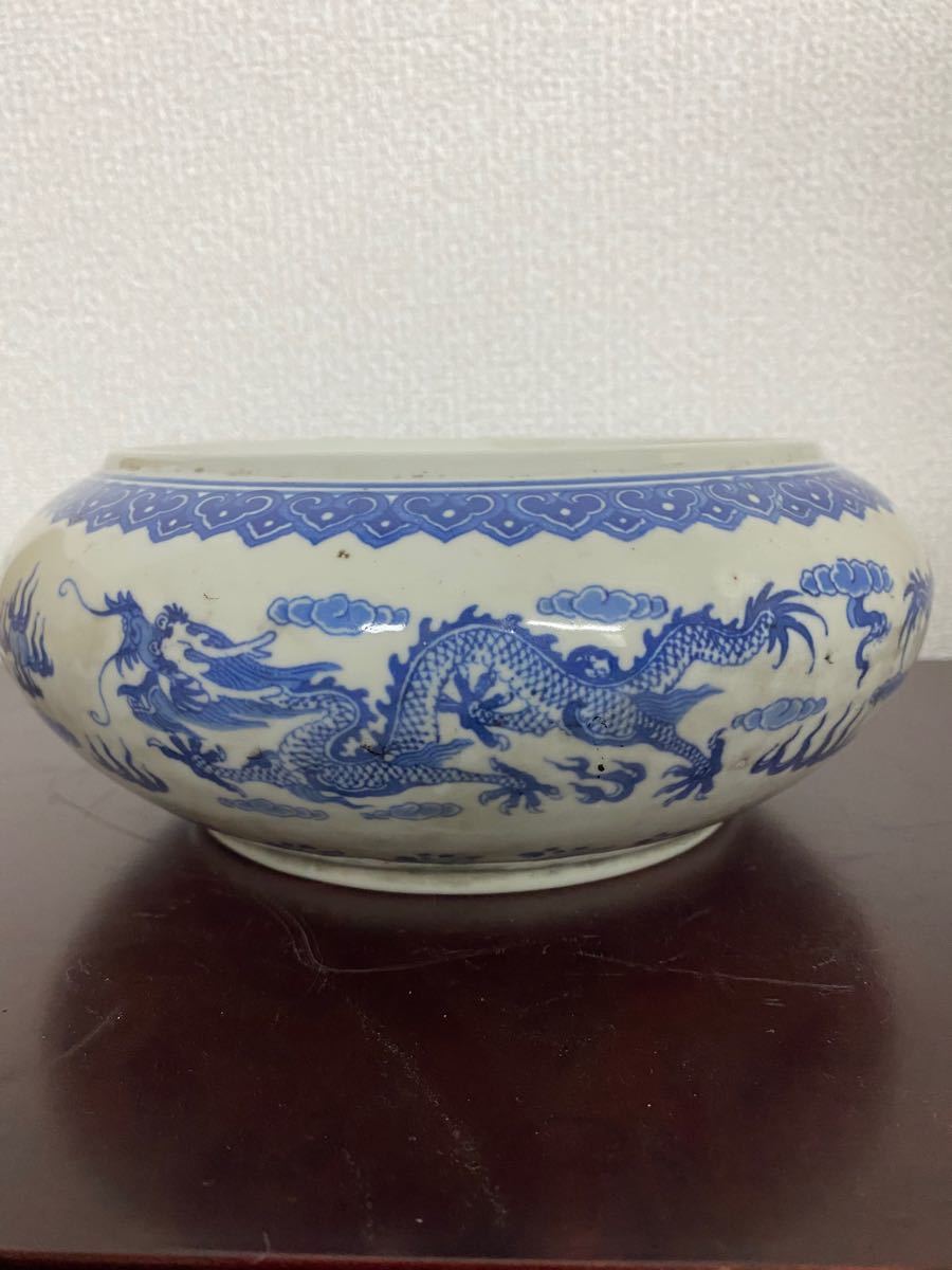 中国 乾隆年製 染付 龍紋様 筆洗 文房四宝 骨董品 | contifarma.pe