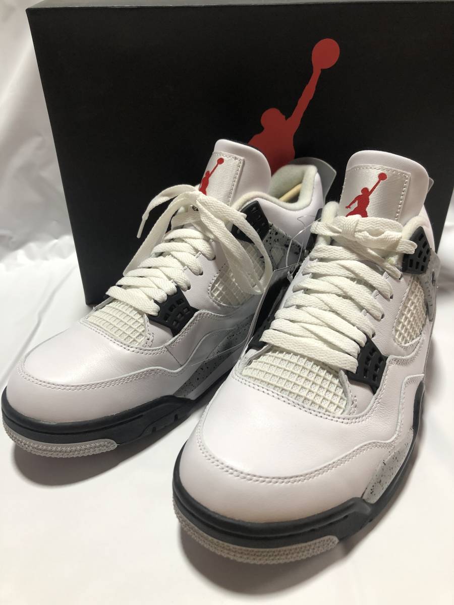 新品　NIKE AIR JORDAN 4 RETRO OG WHITE CEMENT US8.5 26.5cm 840606 192 ナイキ　エア　ジョーダン_画像1