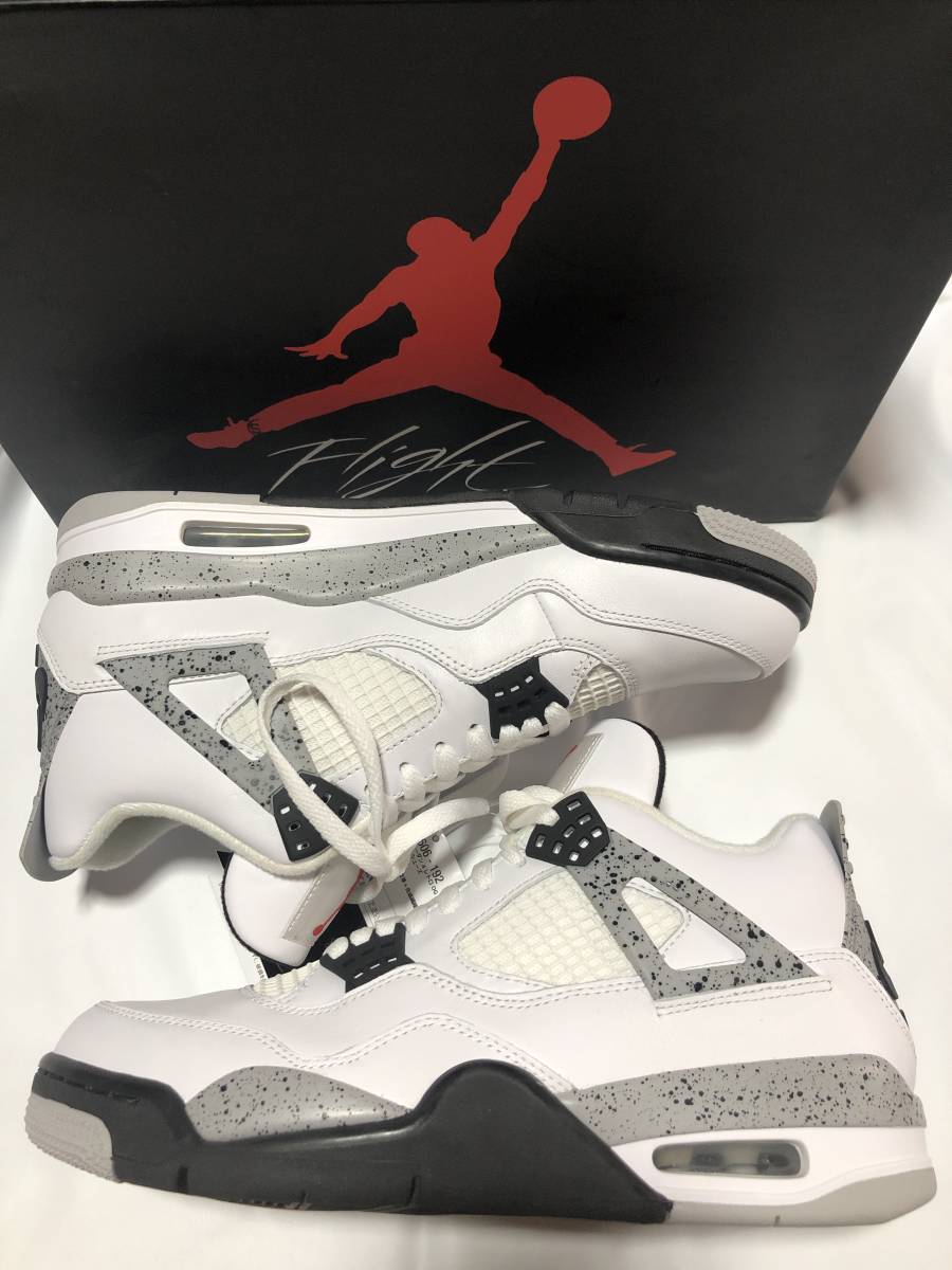 新品　NIKE AIR JORDAN 4 RETRO OG WHITE CEMENT US8.5 26.5cm 840606 192 ナイキ　エア　ジョーダン_画像4