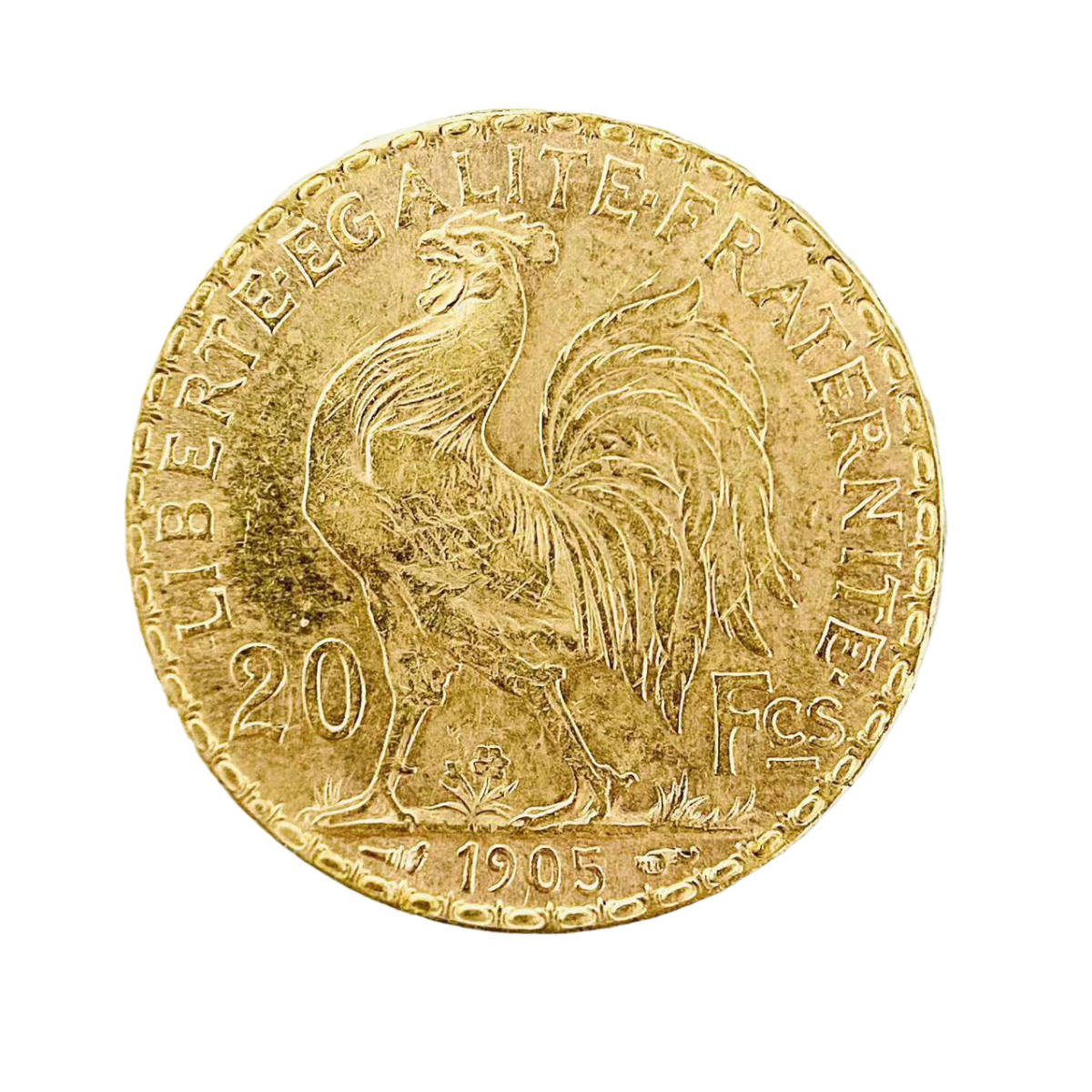 フランス マリアンヌ 金貨 1905年 6.4g 21.6金 イエローゴールド コレクション アンティークコイン Gold