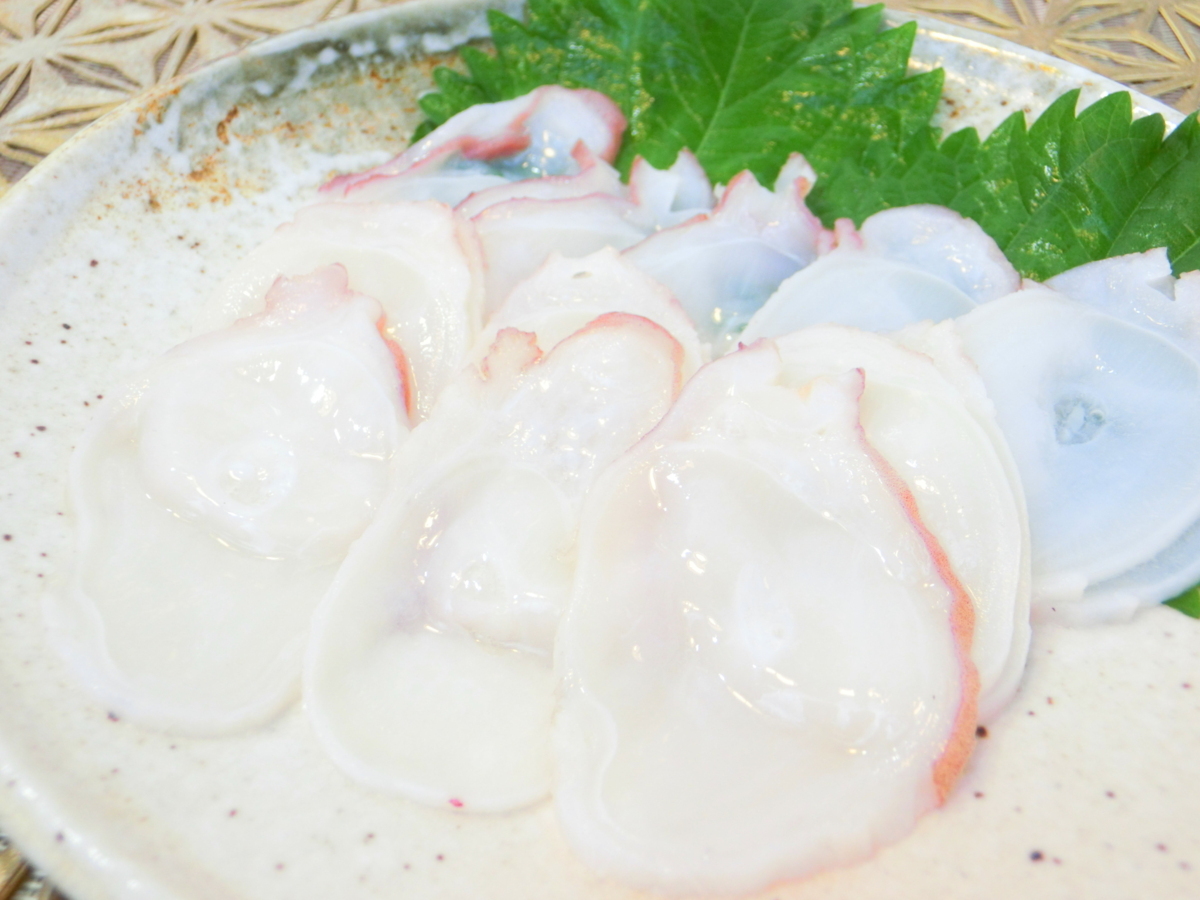 2【Max】北海道産 たこ薄造り 生食用 タコスライス 250g 1円スタート 冷凍 国産 水タコ 刺身 シーフードマックス ・蛸 スライス1P・_画像2