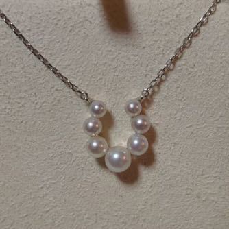 御木本 ミキモト MIKIMOTO K18WG ベビーパール アコヤ真珠 ネックレス