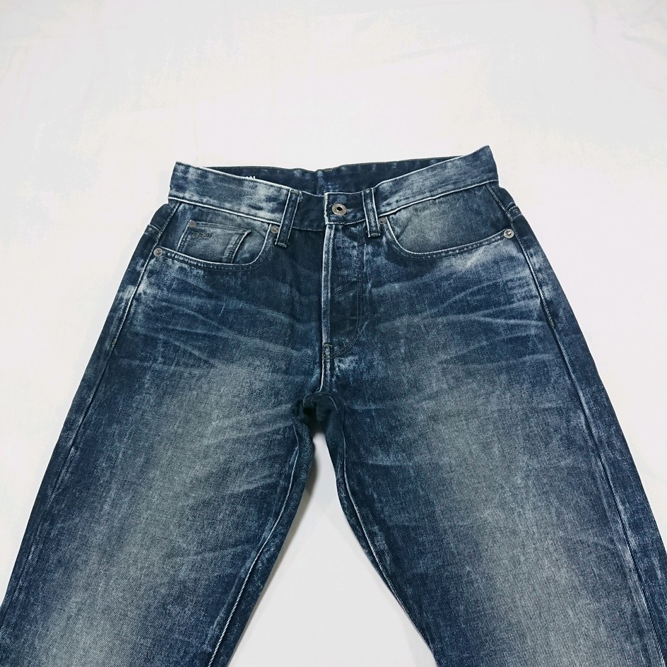 即決 送料無料 G-STAR RAW 3301 TAPERED ジーンズ デニム ジーパン ボタンフライ テーパード ジースターロウ ジースターロゥ 紺 28 パンツ