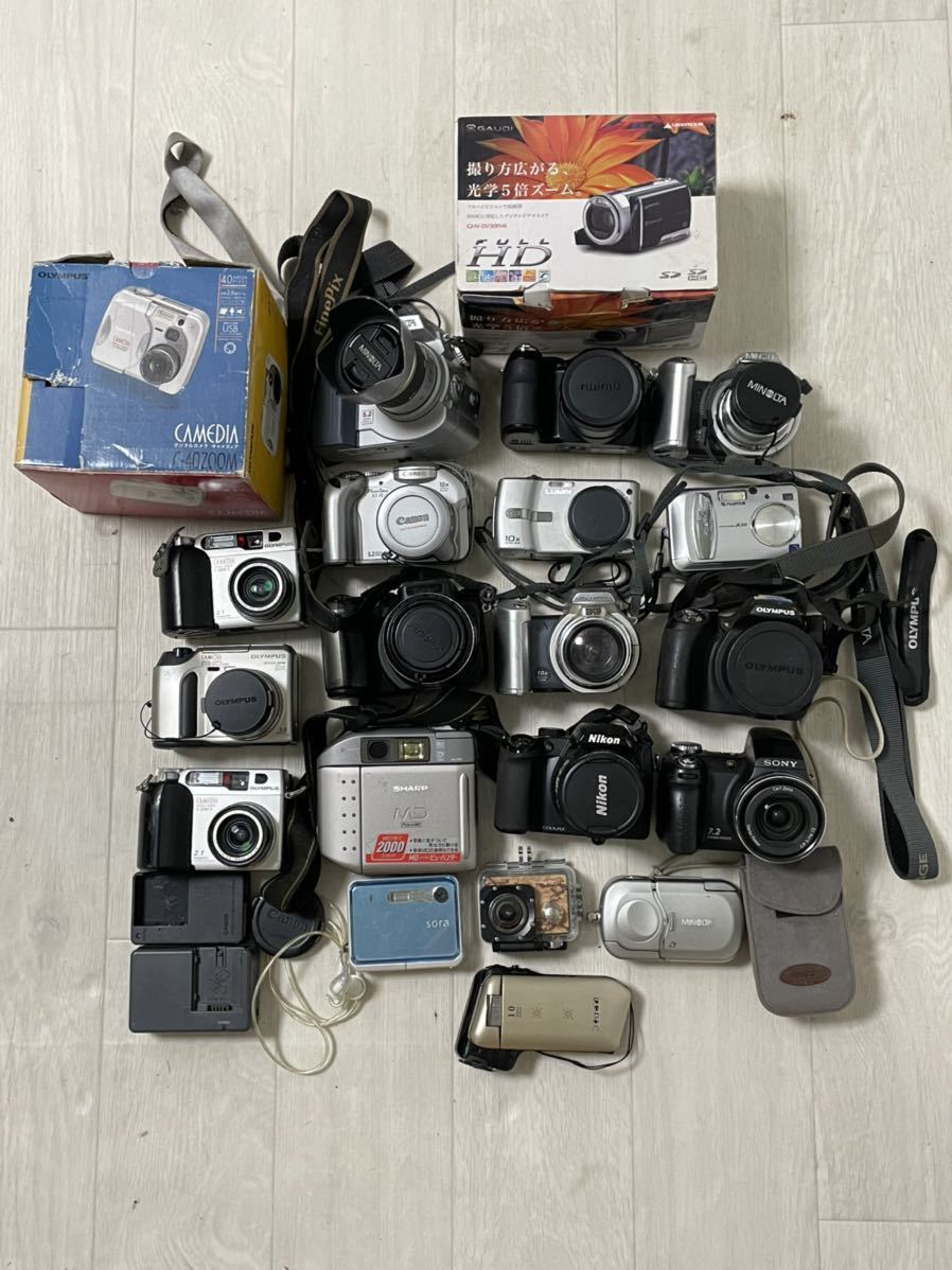 デジタルカメラ HD ビデオカメラ 20台 まとめ OLYMPUS Nikon Canon