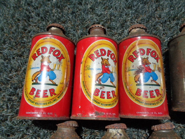 古いアメリカ缶ビール 空き缶RED FOX Duquesne Schmidt's Beer 3種9個 