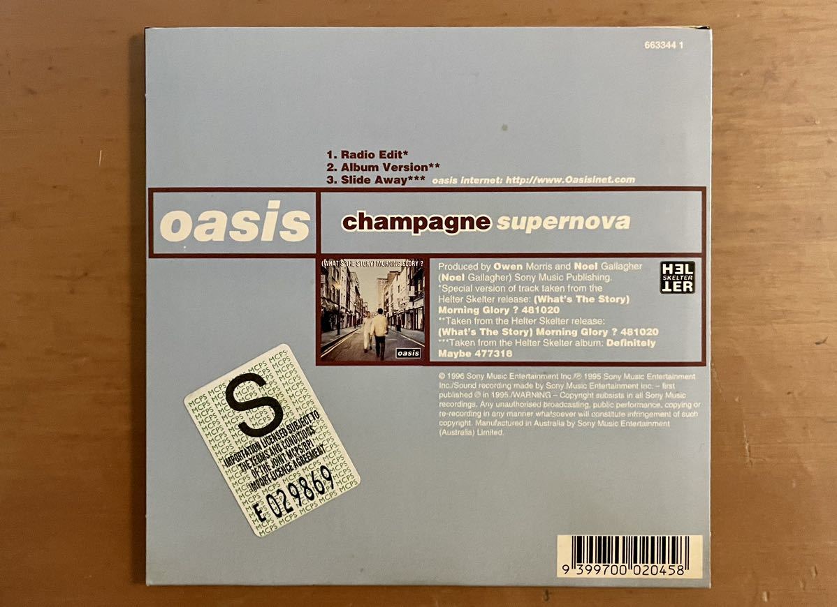 Champagne Supernova シャンペン・スーパーノヴァ　オアシス　オーストラリア限定盤　紙ジャケ_画像2