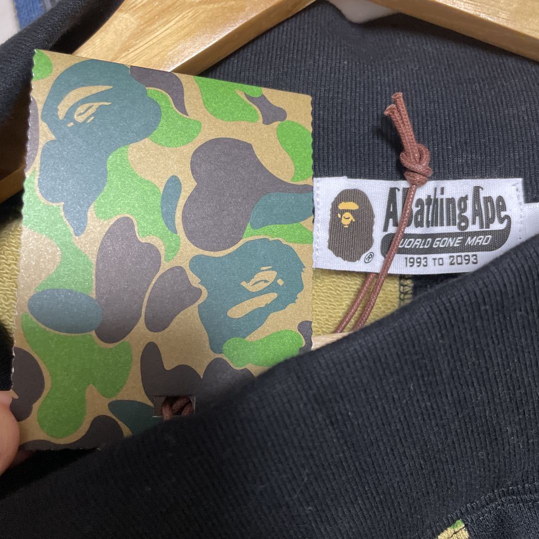 ◆ラスト1◆新品袋あり◆ BAPE エイプ シャーク カモフラ　迷彩　ショートパンツ　ハーフパンツ 黒　A bathing ape アベイシングエイプ XL_画像4