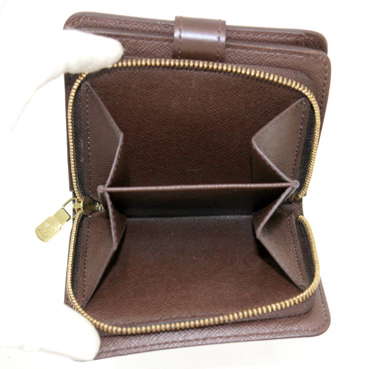 ルイヴィトン 二つ折り財布(小銭入れあり) ダミエ コンパクト・ジップ N61668