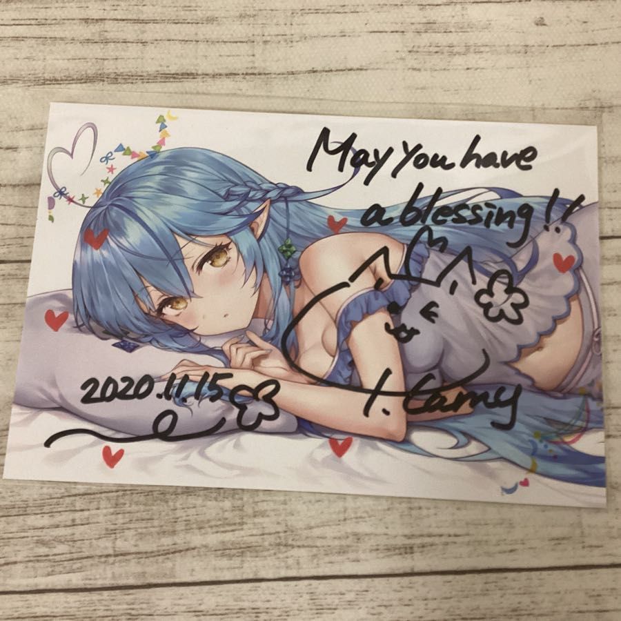 現状】Vtuber ホロライブ 雪花ラミィ 誕生日記念2020 直筆サイン 現状】Vtuber ホロライブ 雪花ラミィ 誕生日記念2020 直筆サイン