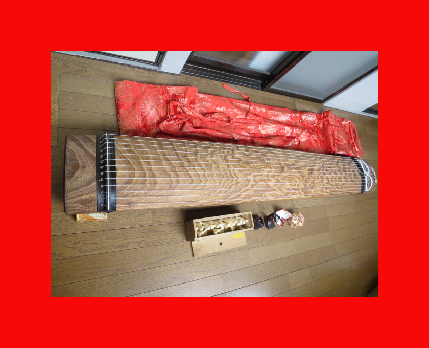 最安値に挑戦】 【古都京都】「琴、子持ち綾杉F-259」邦楽器・三味線