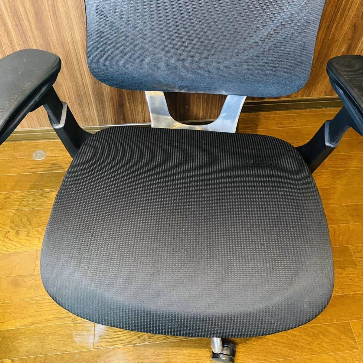 美品】イトーキ ITOKI サリダ ボーダー チェア ヘッドレスト付き