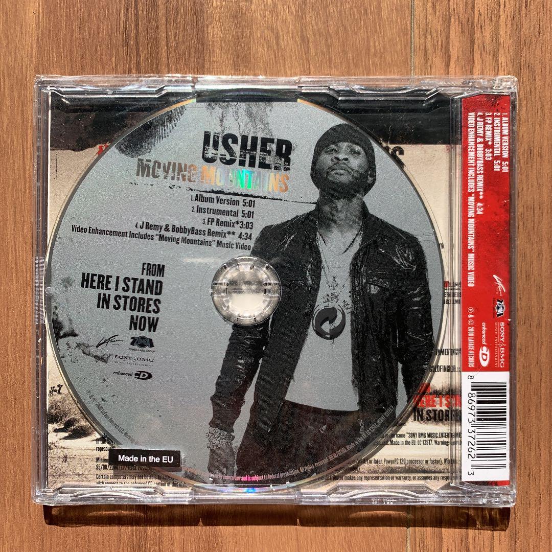 USHER アッシャー MOVING MOUNTAINS EU盤シングル 新品未開封_画像2