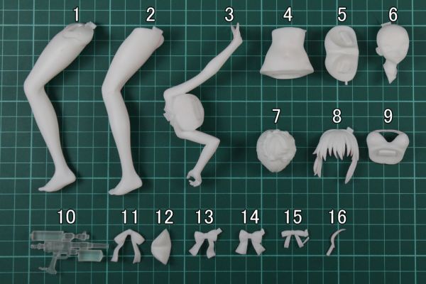 20cm アルトリア 水着 水鉄砲 FGO 1/7 無着色 レジンパーツ キット ガレキ 樹脂製品 未塗装パーツ Fate/Grand Order_画像4