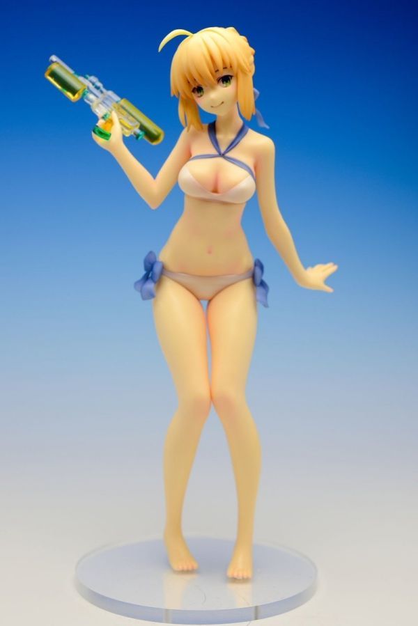 20cm アルトリア 水着 水鉄砲 FGO 1/7 無着色 レジンパーツ キット ガレキ 樹脂製品 未塗装パーツ Fate/Grand Order_画像2