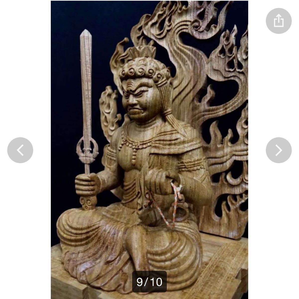 バーゲンセール 仏教工芸品 総ケヤキ材 精密彫刻 木彫仏教 仏師で