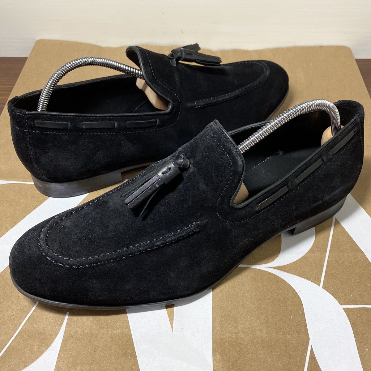 BIGサイズ】 新品 ZARA 本革 タッセル付きレザーローファー 29.0cm 45