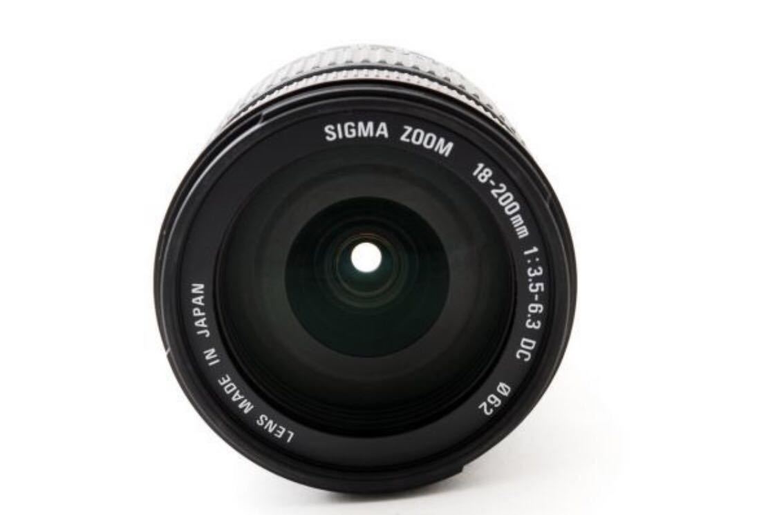 【超美品】SIGMA シグマ ZOOM 18-200mm F3.5-6.3 DC Canon キヤノン EFマウント 高倍率 ズームレンズ フード付き 完動品_画像2