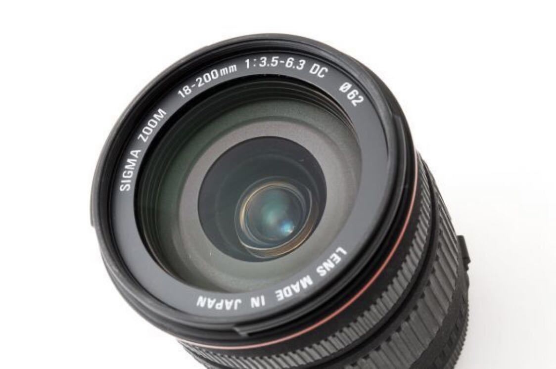 【超美品】SIGMA シグマ ZOOM 18-200mm F3.5-6.3 DC Canon キヤノン EFマウント 高倍率 ズームレンズ フード付き 完動品_画像10