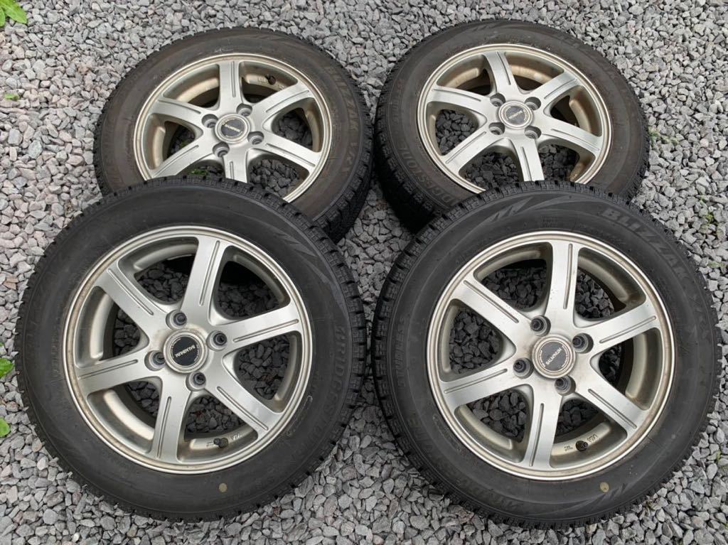 オートバ】 ブリヂストンスタッドレス4本セット 155/65R14 0MN4P