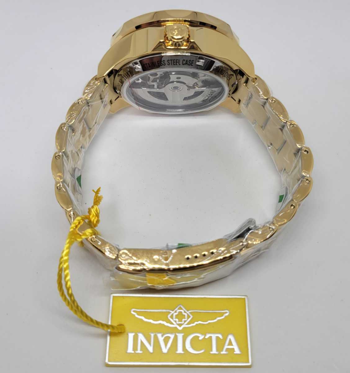 【シーガルムーヴ搭載 ビジュアル系ダイバー】Invicta インビクタ 38567 47mm グランドダイバー デュアルオープンハート ゴールド×ブルー