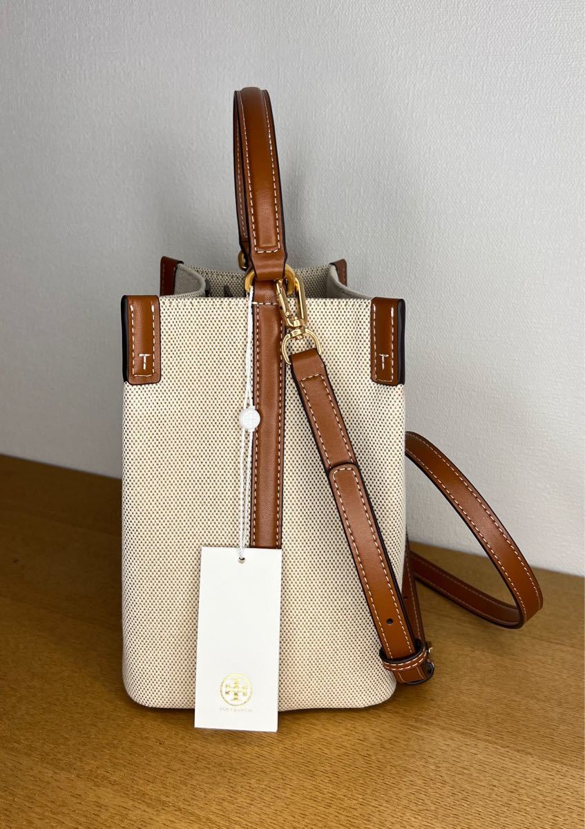 【新品未使用】Tory Burch ブレイクキャンバス バケットバック