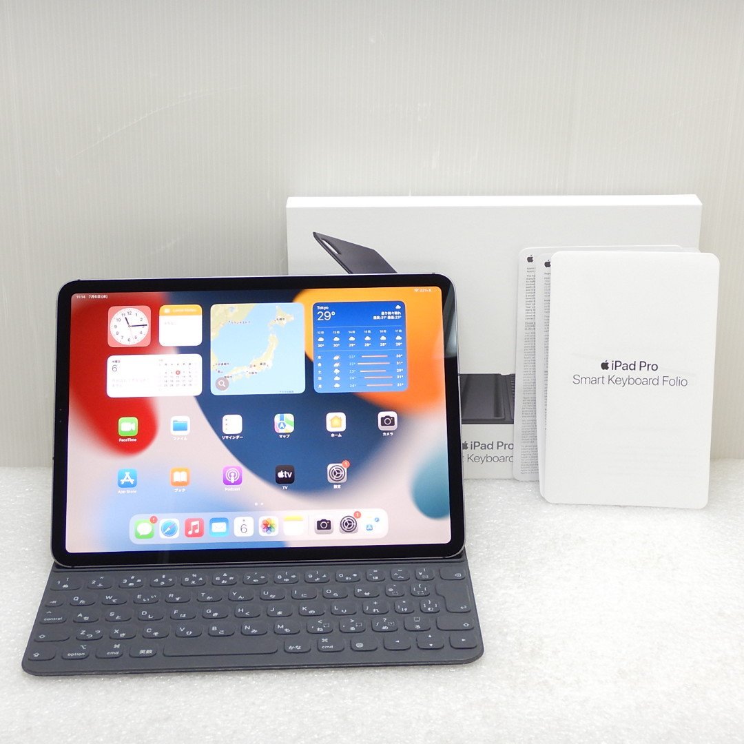 1円開始】KBカバー付属 Apple iPad Pro 11-inch 第1世代 ※モバイル通信