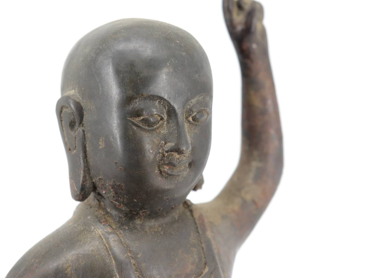 2021秋冬新作】 仏教美術 仏教美術 古銅 誕生仏 仏像 時代箱 D R4270