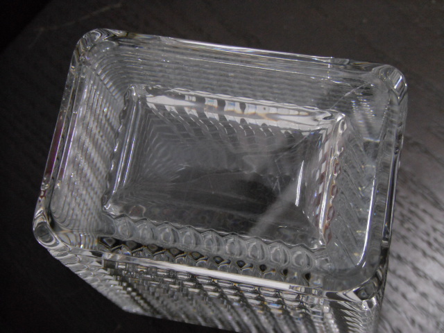 57/Baccarat バカラ アイベースS スクウェア フラワーベース 花瓶