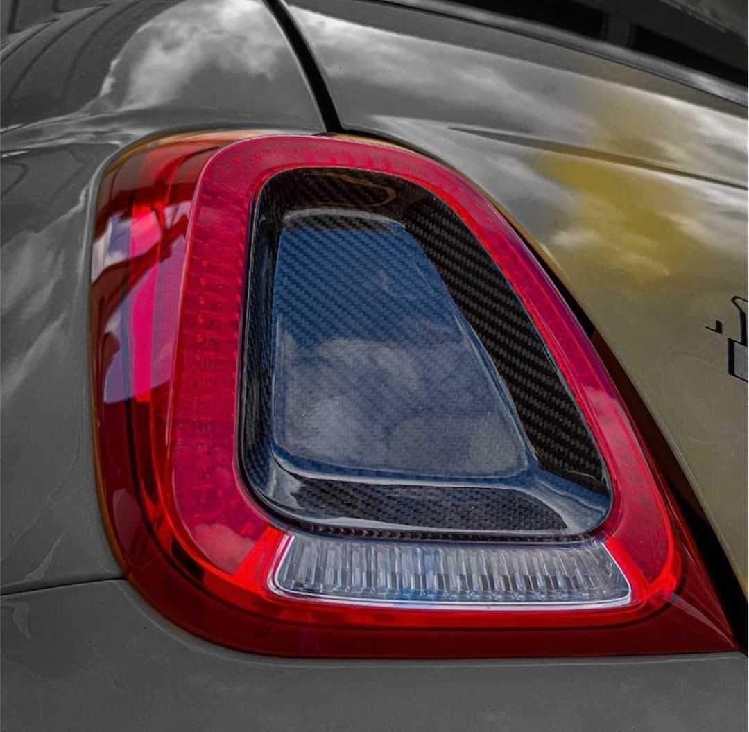 アバルト カーボン テールライトカバー フィアット abarth 500 595 Fiat テール リア ブレーキランプ ライト レンズ パネル rbpi