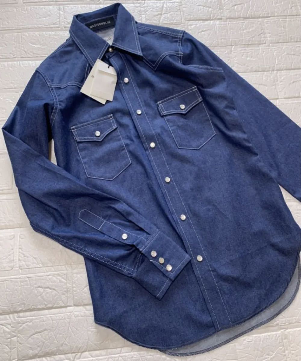 新品タグ付】MADISONBLUE マディソンブルー ウエスタンデニムシャツ