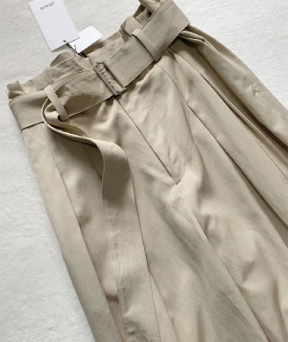 雑誌で紹介された 新品タグ付】ebure ビスコツイルハイウエスト エブール Pants