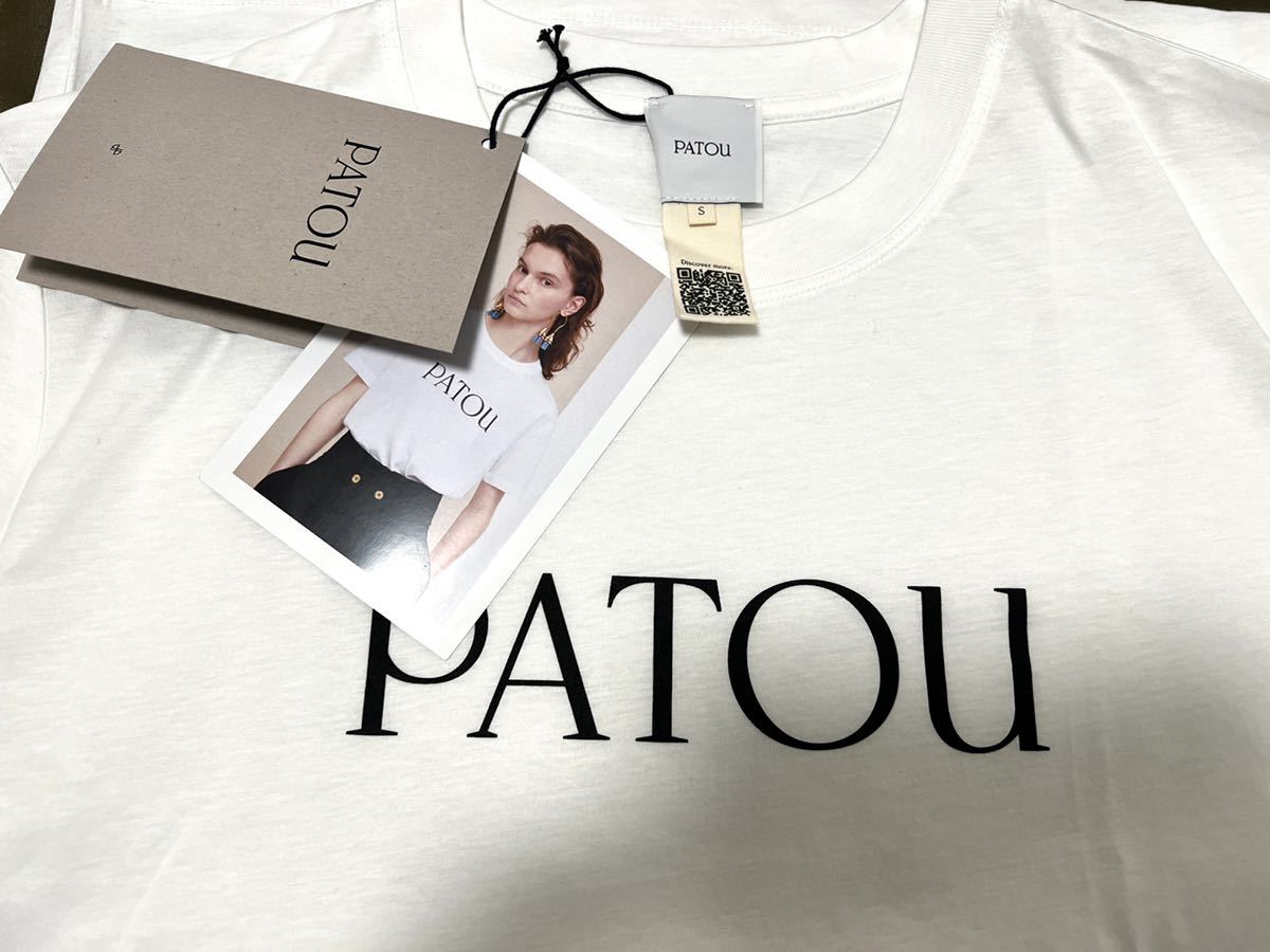 S patou PATOU オーガニック コットン パトゥ ロゴ Tシャツ 白 Tシャツ