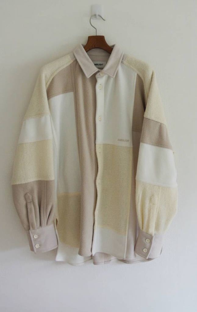 アンブッシュ AMBUSH パッチワークフリースシャツジャケットブルゾン