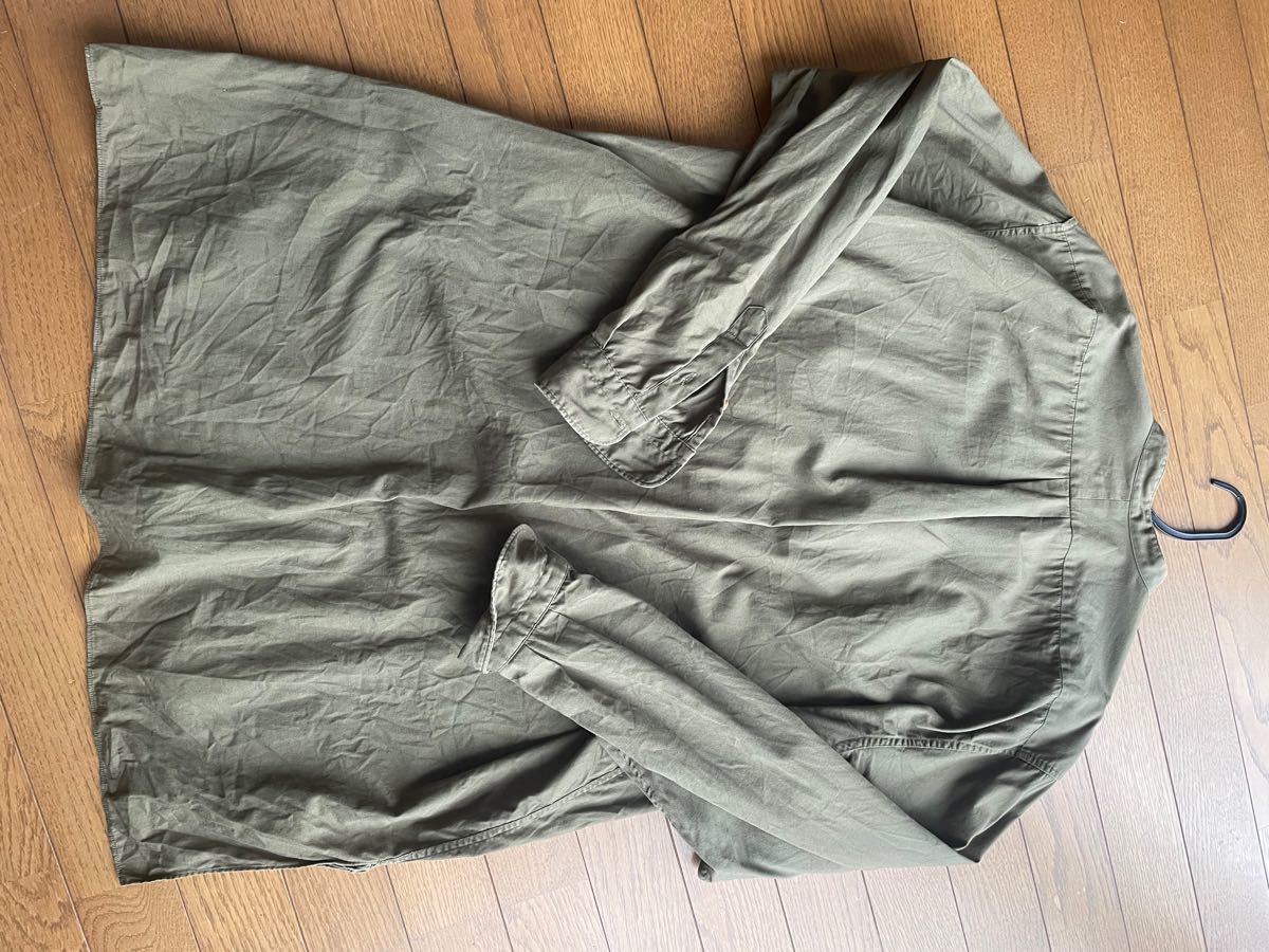 美品 comoli 18aw プルオーバーカーゴシャツ オリーブ サイズ3 コモリ