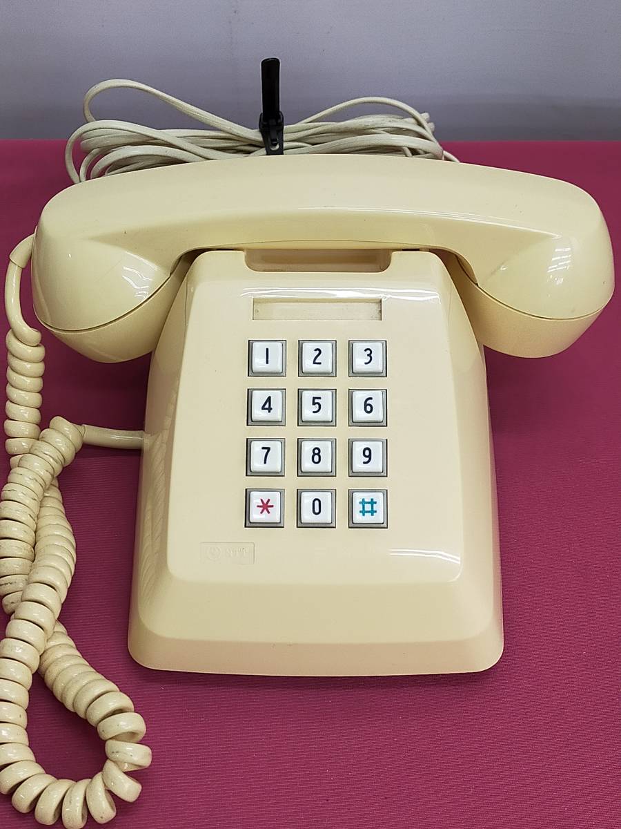 NTT 電電公社 プッシュ式電話機 プッシュホン 601-P アイボリー 電話機 
