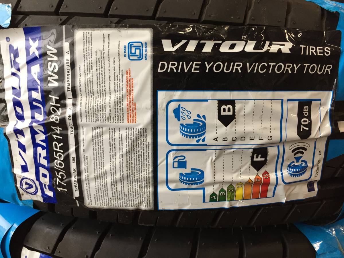 ホワイトリボンタイヤ】新品未使用品! 175/65R14 VITOUR 4本セット