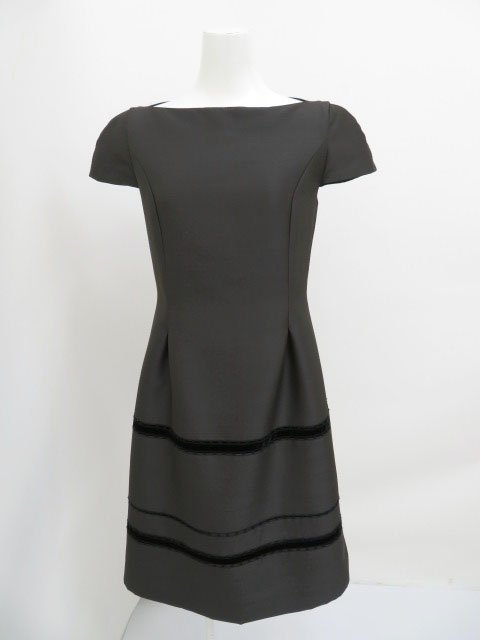 1円スタート FOXEY BOUTIQUE ドレス 37829 リッチグレー 38 ウール