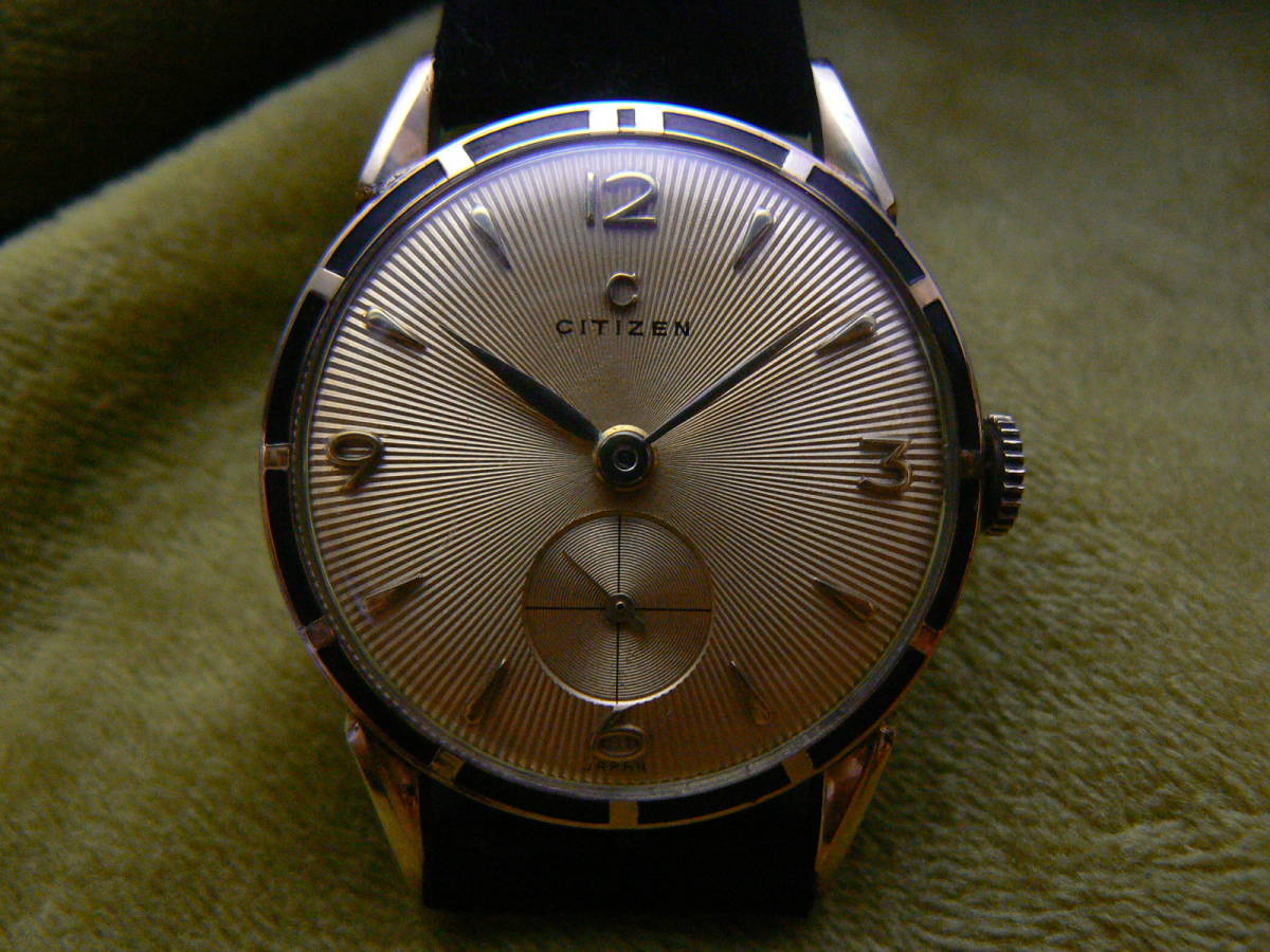 2022新発 CITIZEN 14K GF 放射状文字盤 シチズン